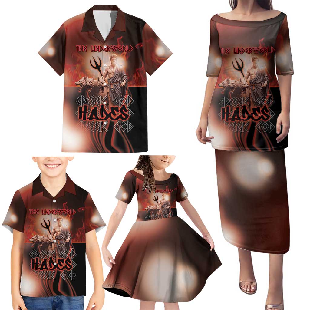 Ancient Greek Hades Family Matching Puletasi and Hawaiian Shirt King Of The Underworld - Wonder Print Shop