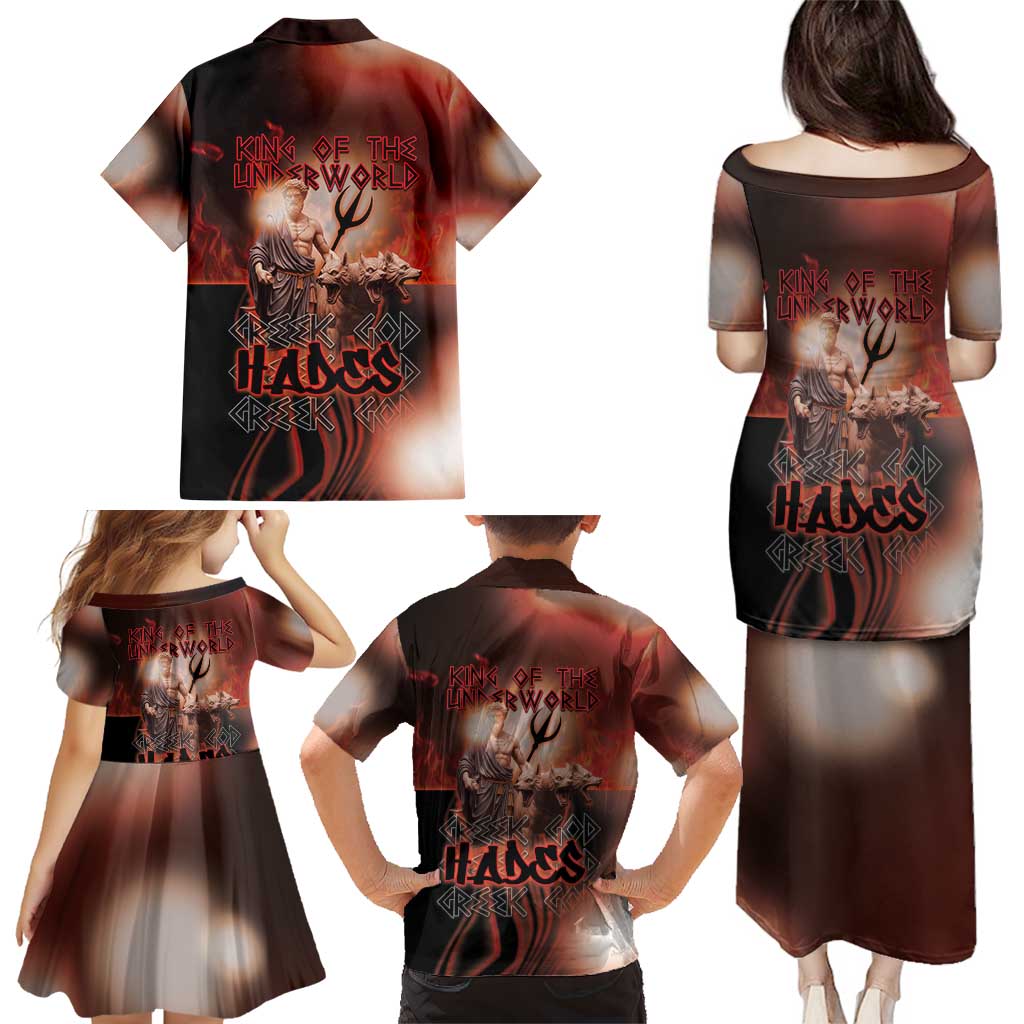 Ancient Greek Hades Family Matching Puletasi and Hawaiian Shirt King Of The Underworld - Wonder Print Shop