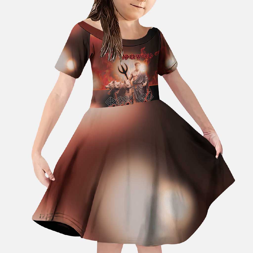 Ancient Greek Hades Family Matching Short Sleeve Bodycon Dress and Hawaiian Shirt King Of The Underworld - Wonder Print Shop