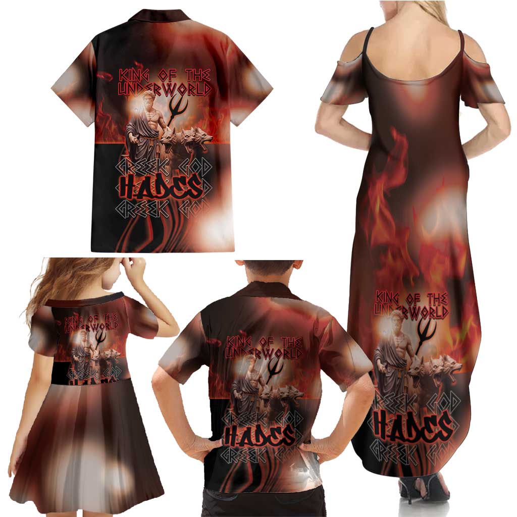 Ancient Greek Hades Family Matching Summer Maxi Dress and Hawaiian Shirt King Of The Underworld - Wonder Print Shop
