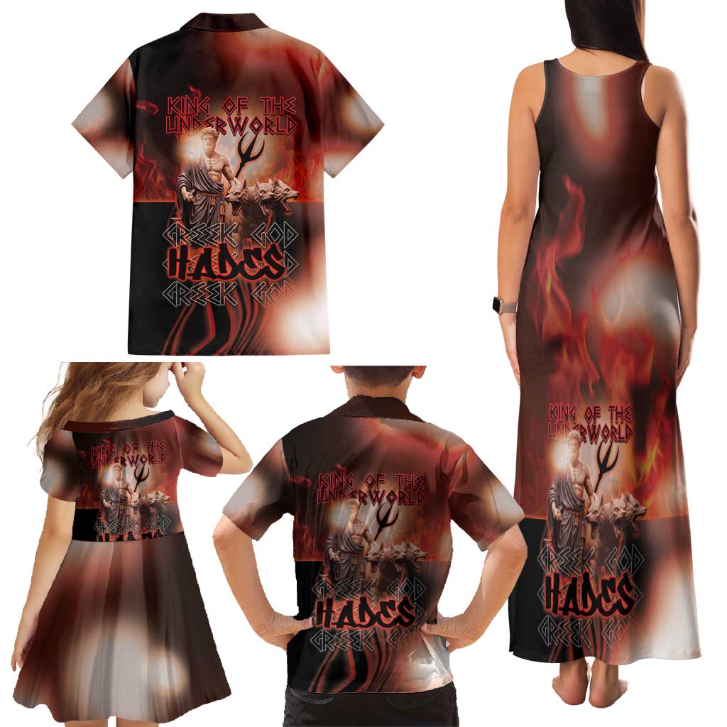 Ancient Greek Hades Family Matching Tank Maxi Dress and Hawaiian Shirt King Of The Underworld - Wonder Print Shop