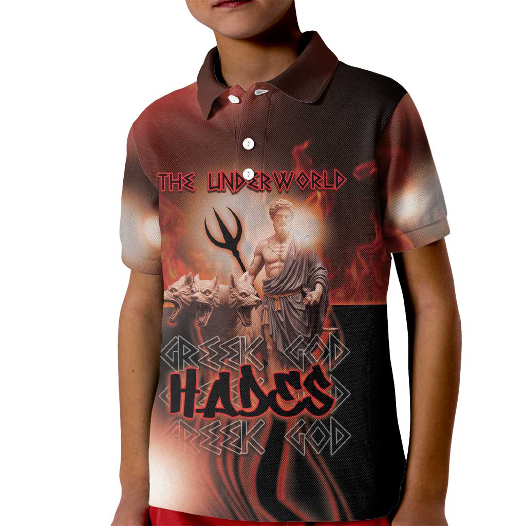 Ancient Greek Hades Kid Polo Shirt King Of The Underworld - Wonder Print Shop