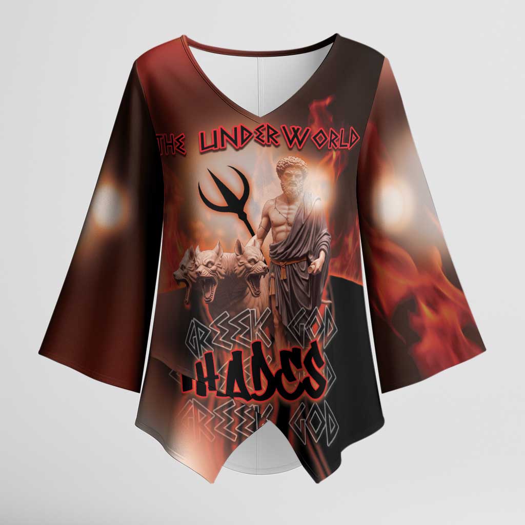 Ancient Greek Hades Kimono Sleeve Blouse King Of The Underworld - Wonder Print Shop