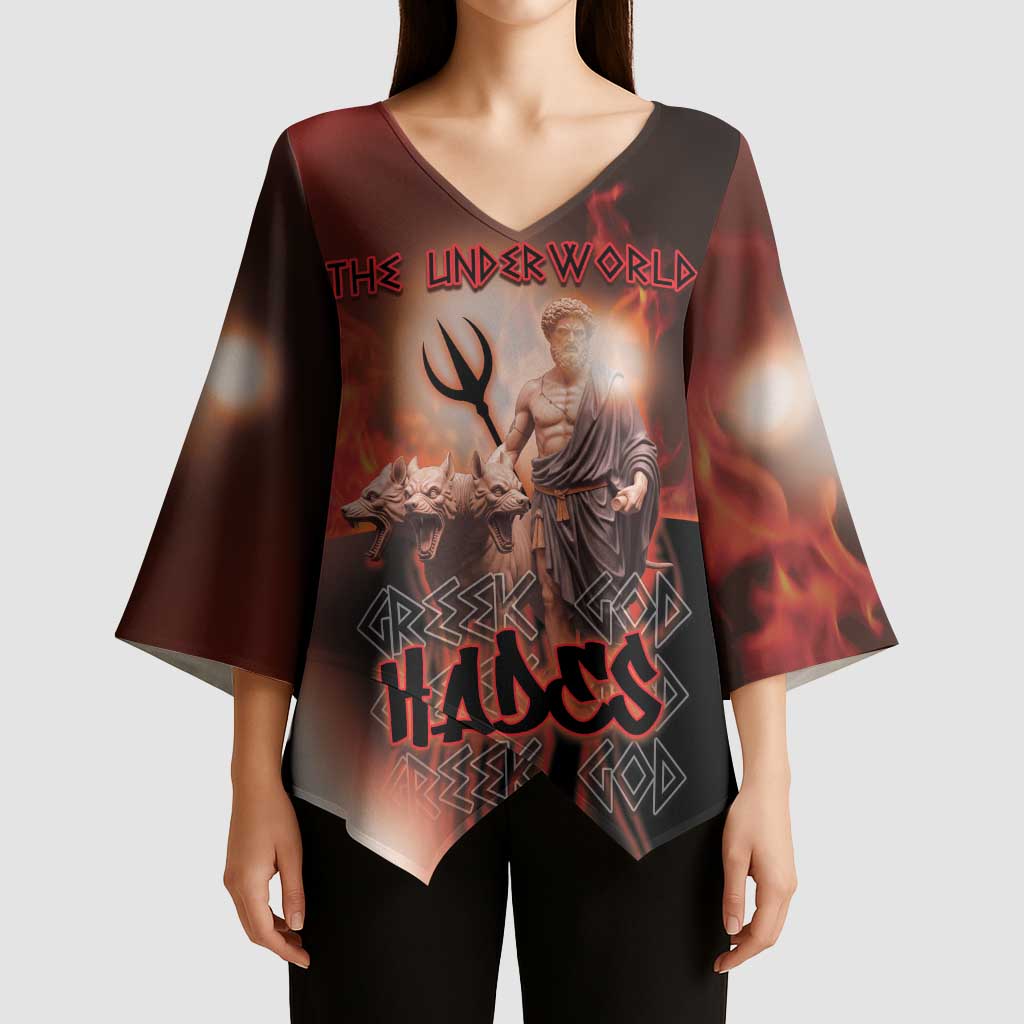 Ancient Greek Hades Kimono Sleeve Blouse King Of The Underworld - Wonder Print Shop
