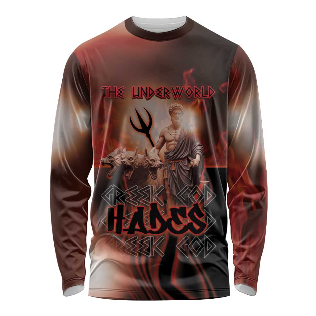 Ancient Greek Hades Long Sleeve Shirt King Of The Underworld - Wonder Print Shop