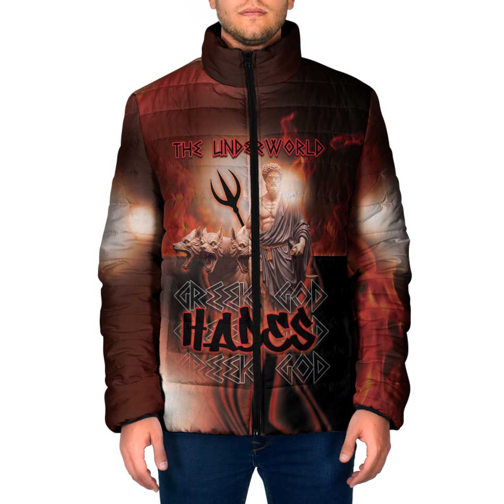 Ancient Greek Hades Padded Jacket King Of The Underworld - Wonder Print Shop