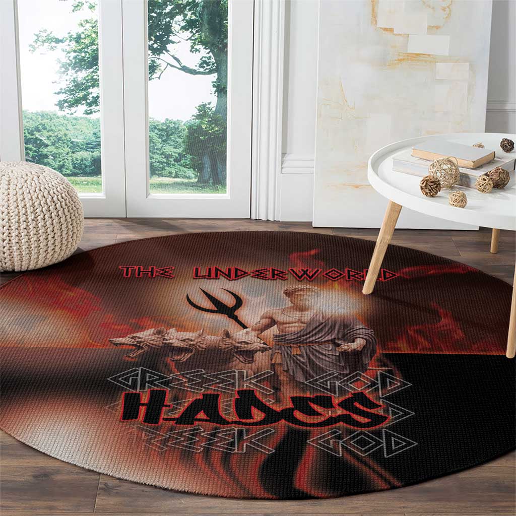 Ancient Greek Hades Round Carpet King Of The Underworld - Wonder Print Shop