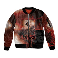 Ancient Greek Hades Sleeve Zip Bomber Jacket King Of The Underworld - Wonder Print Shop