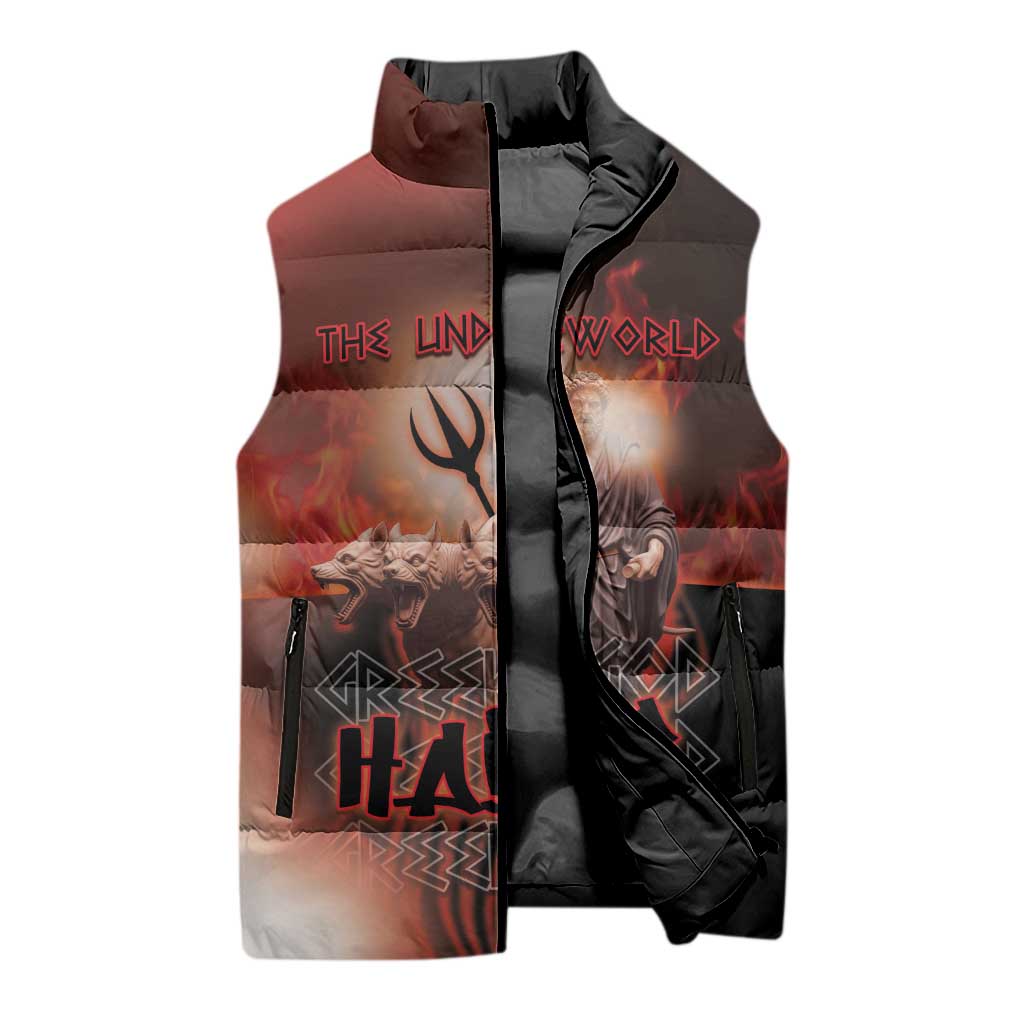 Ancient Greek Hades Sleeveless Puffer Jacket King Of The Underworld - Wonder Print Shop