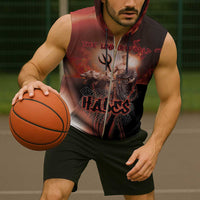 Ancient Greek Hades Sleeveless Zip Hoodie King Of The Underworld - Wonder Print Shop