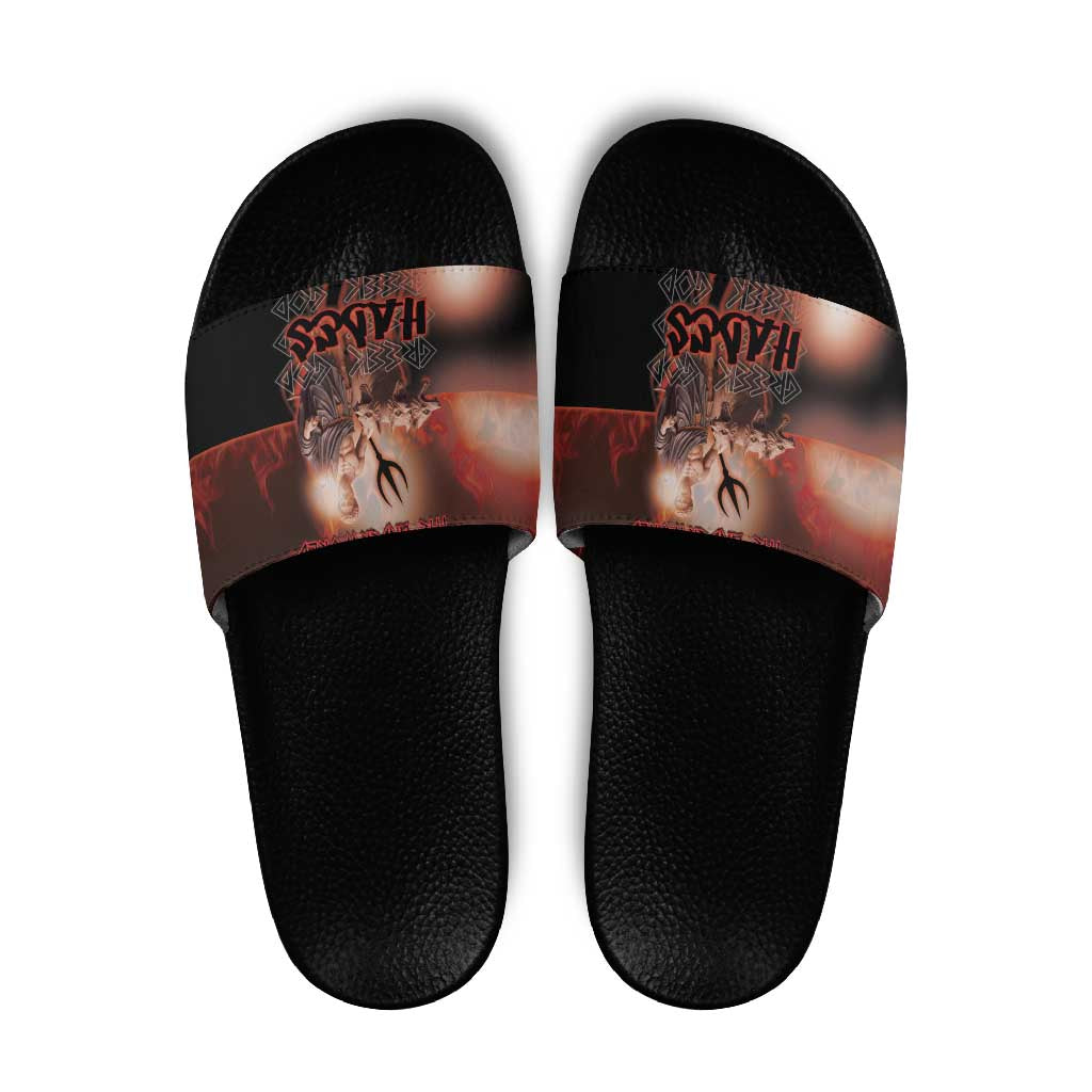 Ancient Greek Hades Slide Sandals King Of The Underworld - Wonder Print Shop