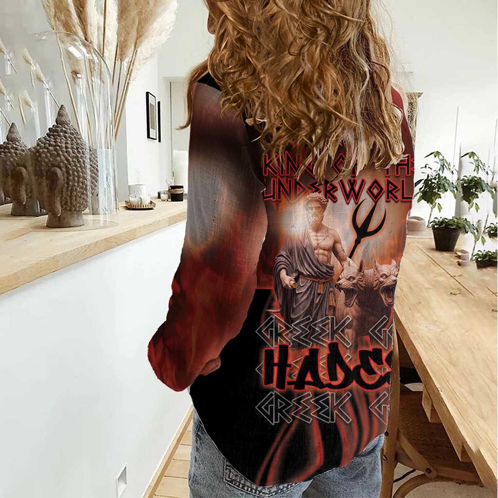 Ancient Greek Hades Women Casual Shirt King Of The Underworld - Wonder Print Shop