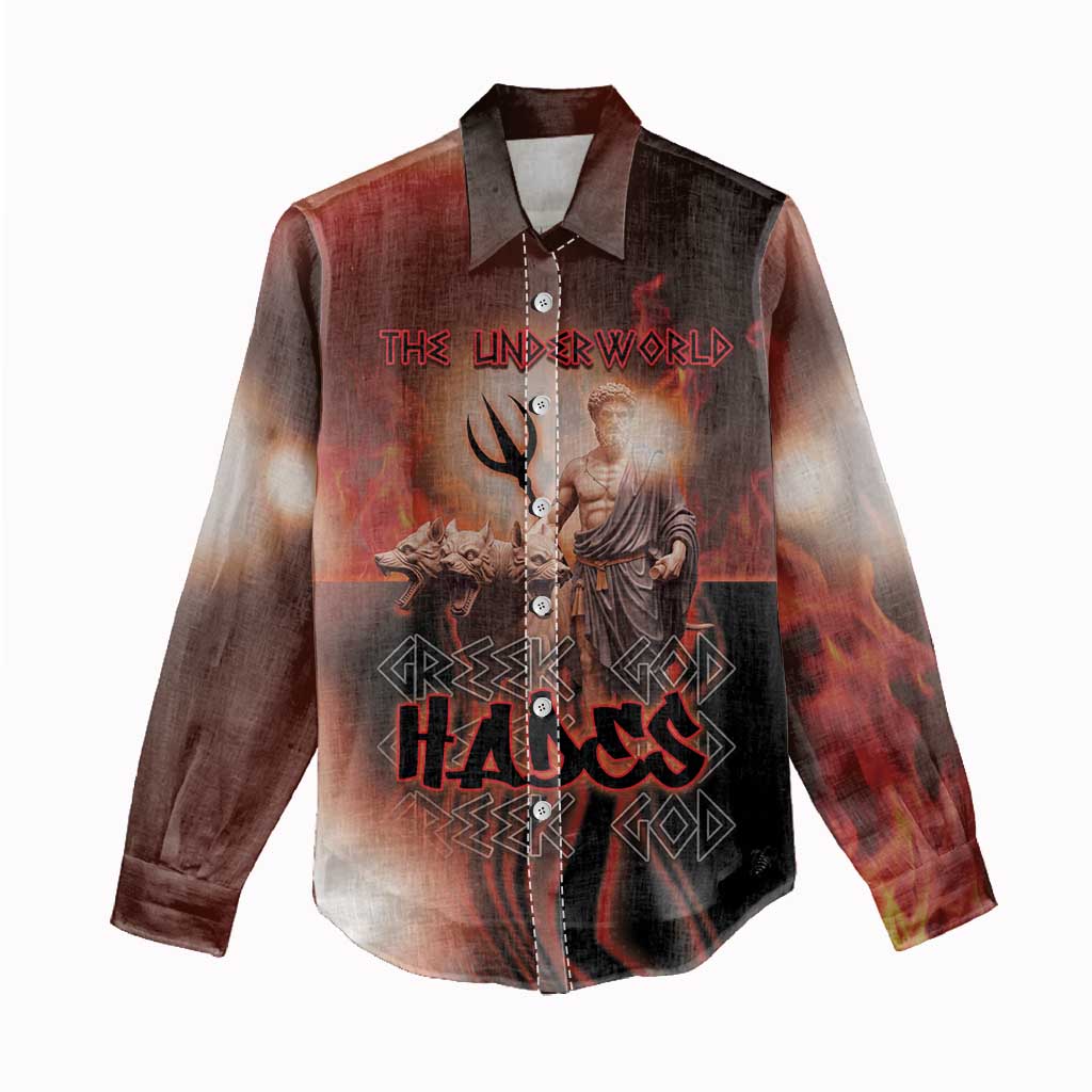 Ancient Greek Hades Women Casual Shirt King Of The Underworld - Wonder Print Shop