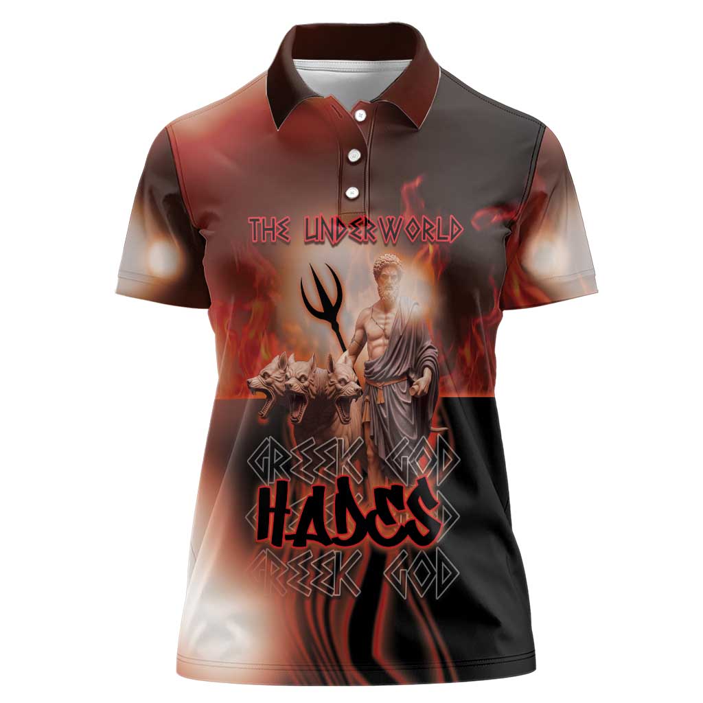 Ancient Greek Hades Women Polo Shirt King Of The Underworld - Wonder Print Shop