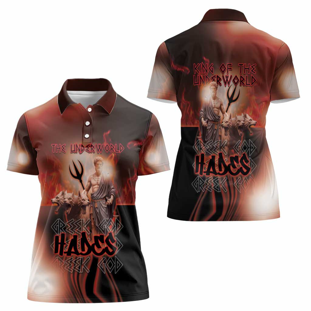 Ancient Greek Hades Women Polo Shirt King Of The Underworld - Wonder Print Shop