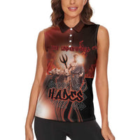 Ancient Greek Hades Women Sleeveless Polo Shirt King Of The Underworld - Wonder Print Shop