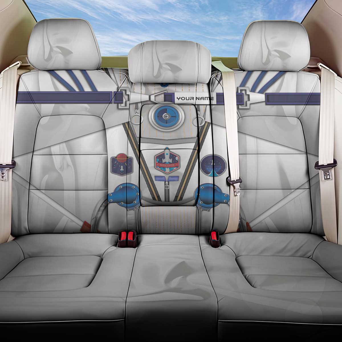 Personalized Astronaut Back Car Seat Cover Space Diving Suit - Wonder Print Shop