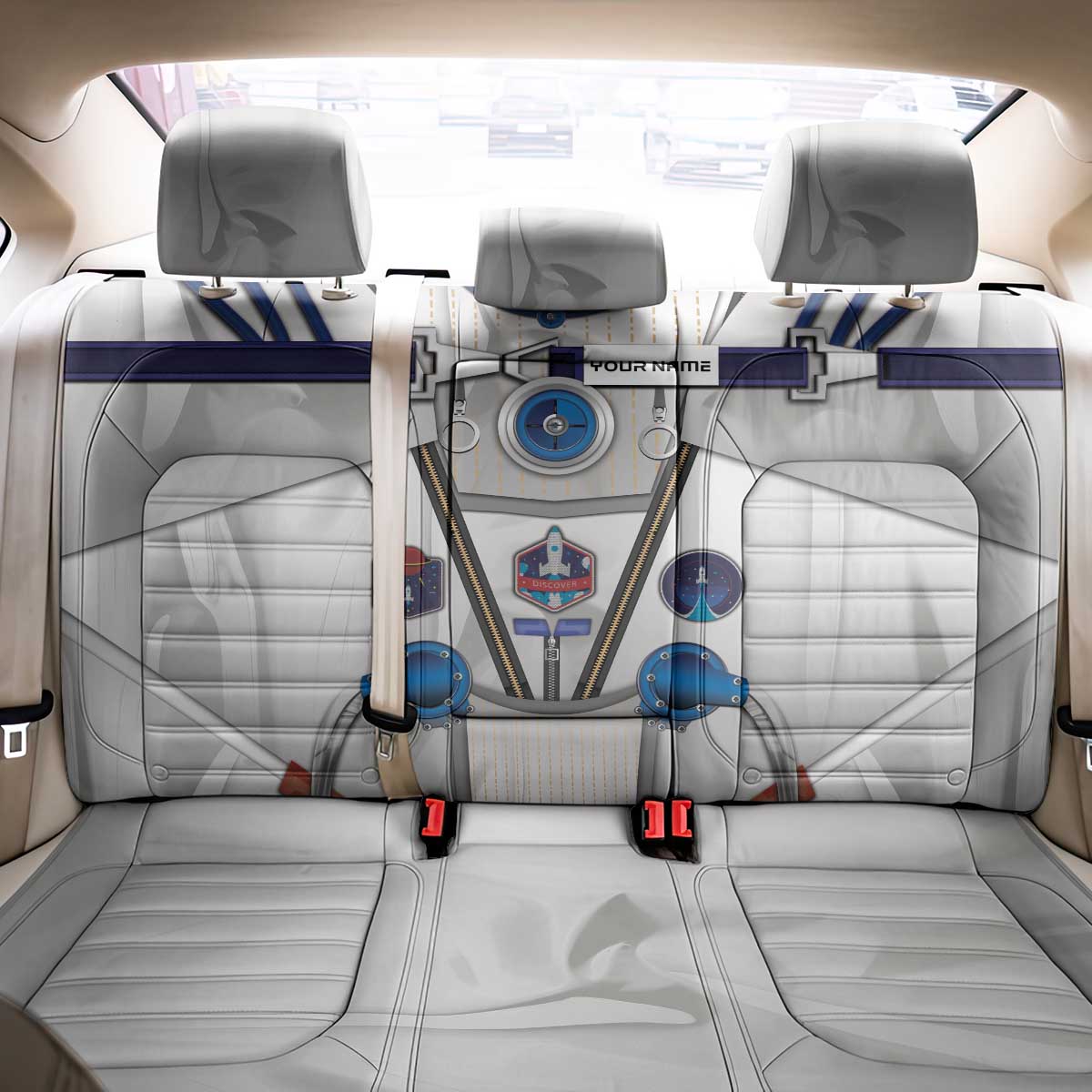 Personalized Astronaut Back Car Seat Cover Space Diving Suit - Wonder Print Shop