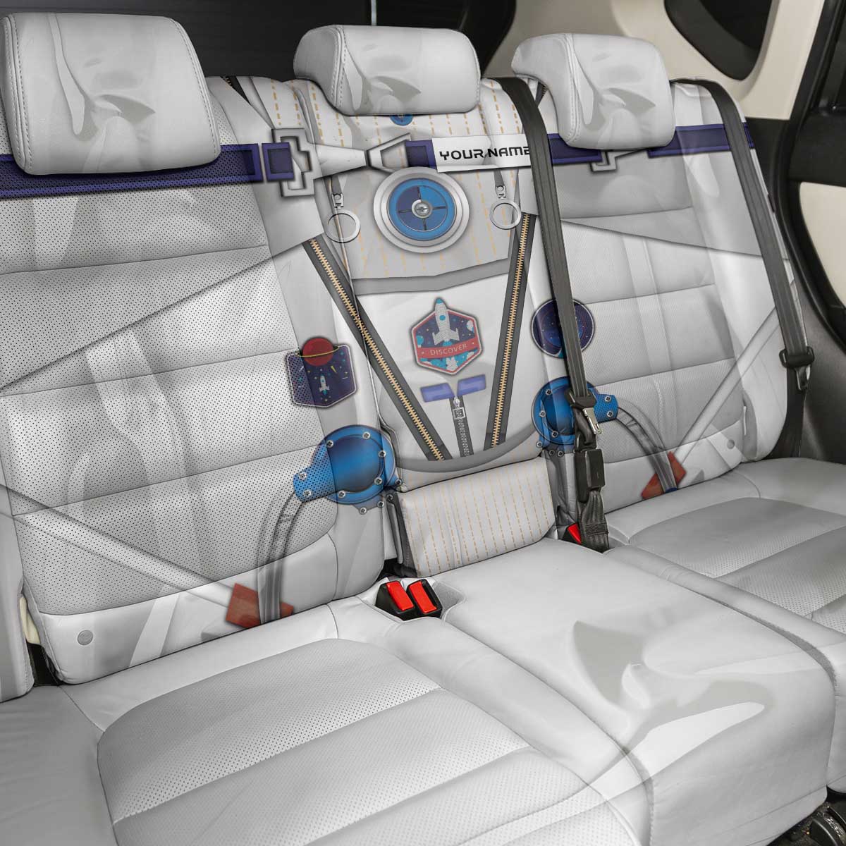 Personalized Astronaut Back Car Seat Cover Space Diving Suit - Wonder Print Shop