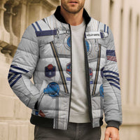 Personalized Astronaut Bomber Puffer Jacket Space Diving Suit - Wonder Print Shop