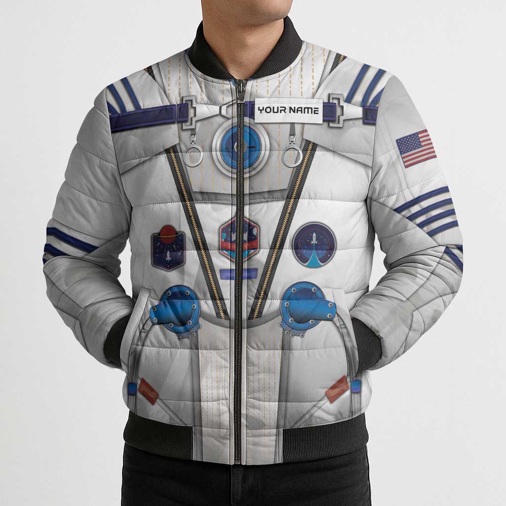 Personalized Astronaut Bomber Puffer Jacket Space Diving Suit - Wonder Print Shop