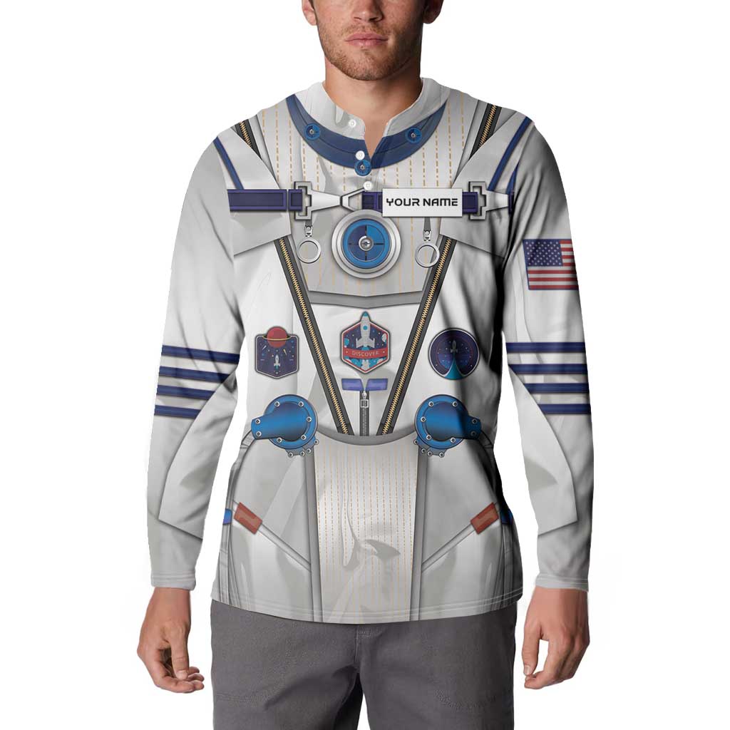 Personalized Astronaut Button Sweatshirt Space Diving Suit - Wonder Print Shop