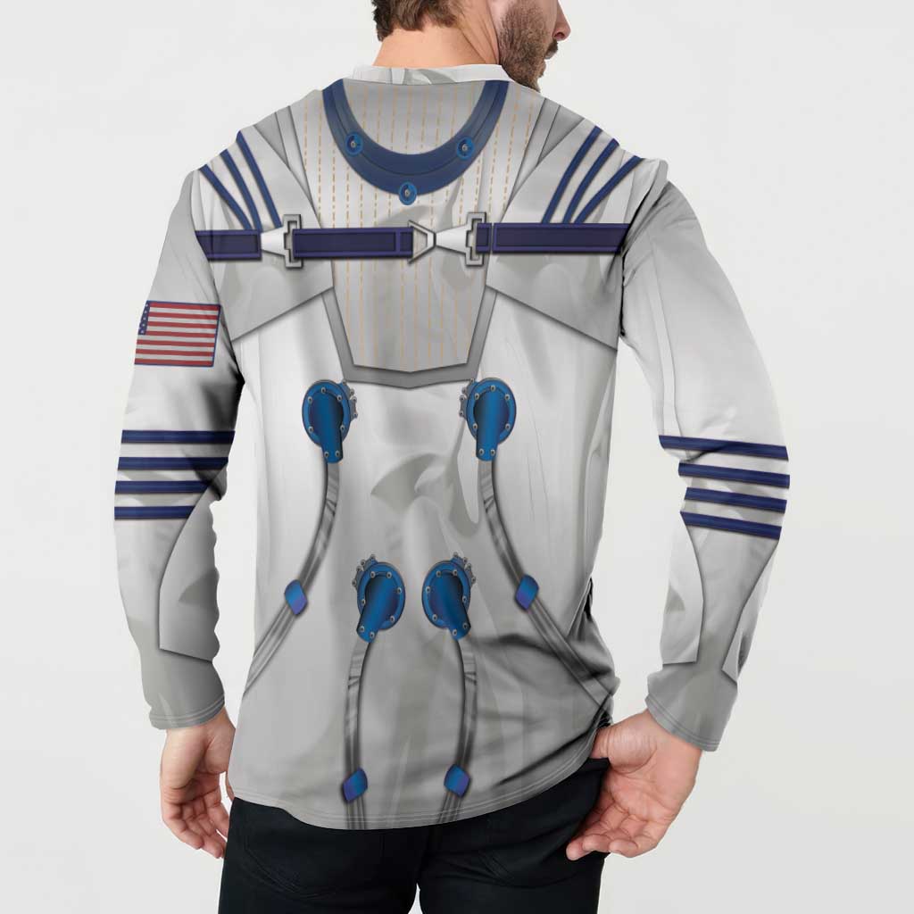 Personalized Astronaut Button Sweatshirt Space Diving Suit - Wonder Print Shop