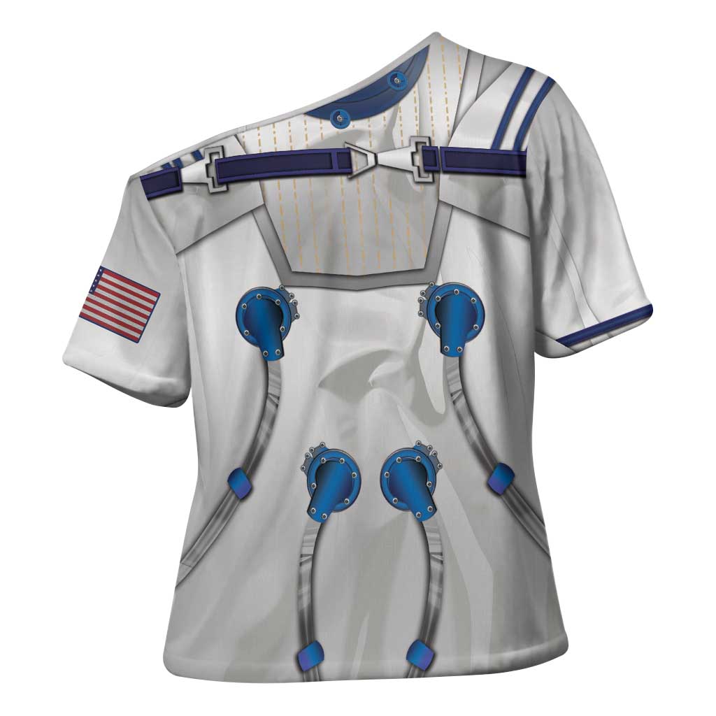 Personalized Astronaut Cross Shoulder Shirt Space Diving Suit - Wonder Print Shop