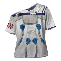 Personalized Astronaut Cross Shoulder Shirt Space Diving Suit - Wonder Print Shop