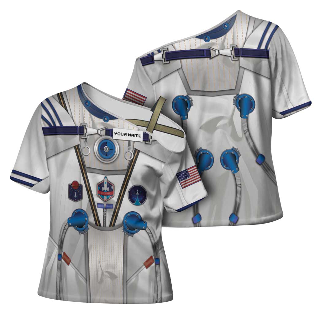 Personalized Astronaut Cross Shoulder Shirt Space Diving Suit - Wonder Print Shop