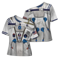 Personalized Astronaut Cross Shoulder Shirt Space Diving Suit - Wonder Print Shop