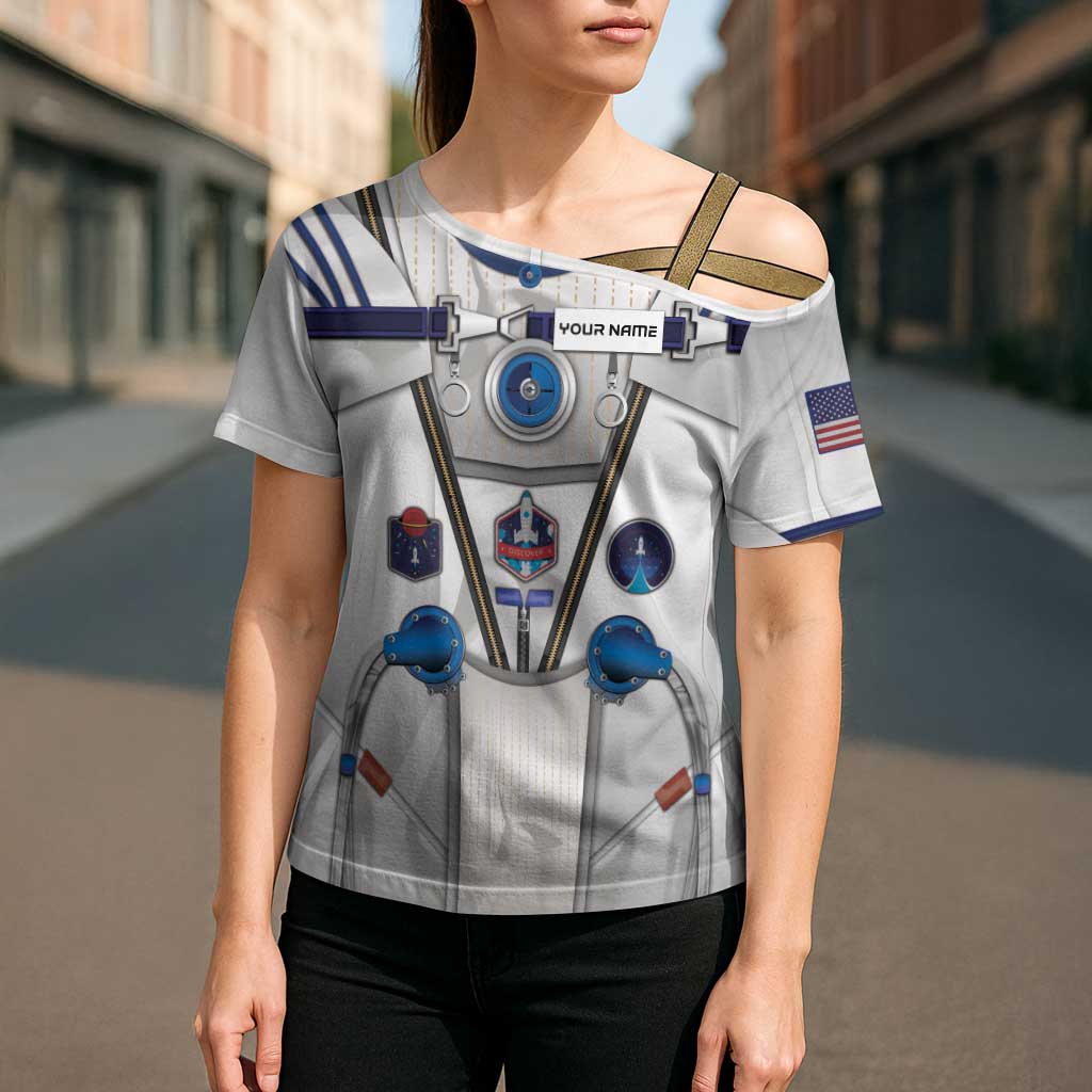 Personalized Astronaut Cross Shoulder Shirt Space Diving Suit - Wonder Print Shop