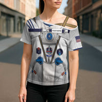 Personalized Astronaut Cross Shoulder Shirt Space Diving Suit - Wonder Print Shop