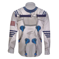 Personalized Astronaut Family Matching Off The Shoulder Long Sleeve Dress and Hawaiian Shirt Space Diving Suit - Wonder Print Shop
