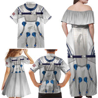 Personalized Astronaut Family Matching Off Shoulder Maxi Dress and Hawaiian Shirt Space Diving Suit - Wonder Print Shop