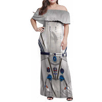 Personalized Astronaut Family Matching Off Shoulder Maxi Dress and Hawaiian Shirt Space Diving Suit - Wonder Print Shop