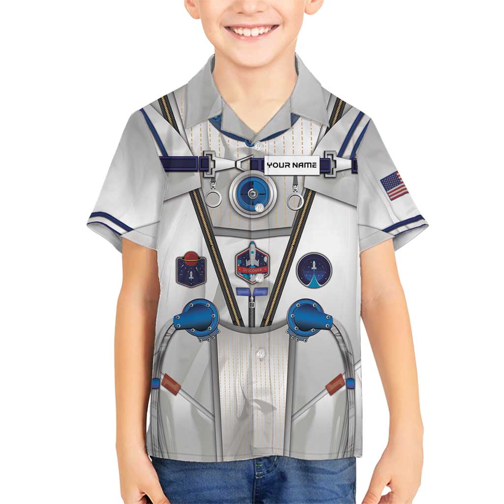 Personalized Astronaut Family Matching Off Shoulder Maxi Dress and Hawaiian Shirt Space Diving Suit - Wonder Print Shop