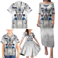 Personalized Astronaut Family Matching Puletasi and Hawaiian Shirt Space Diving Suit - Wonder Print Shop