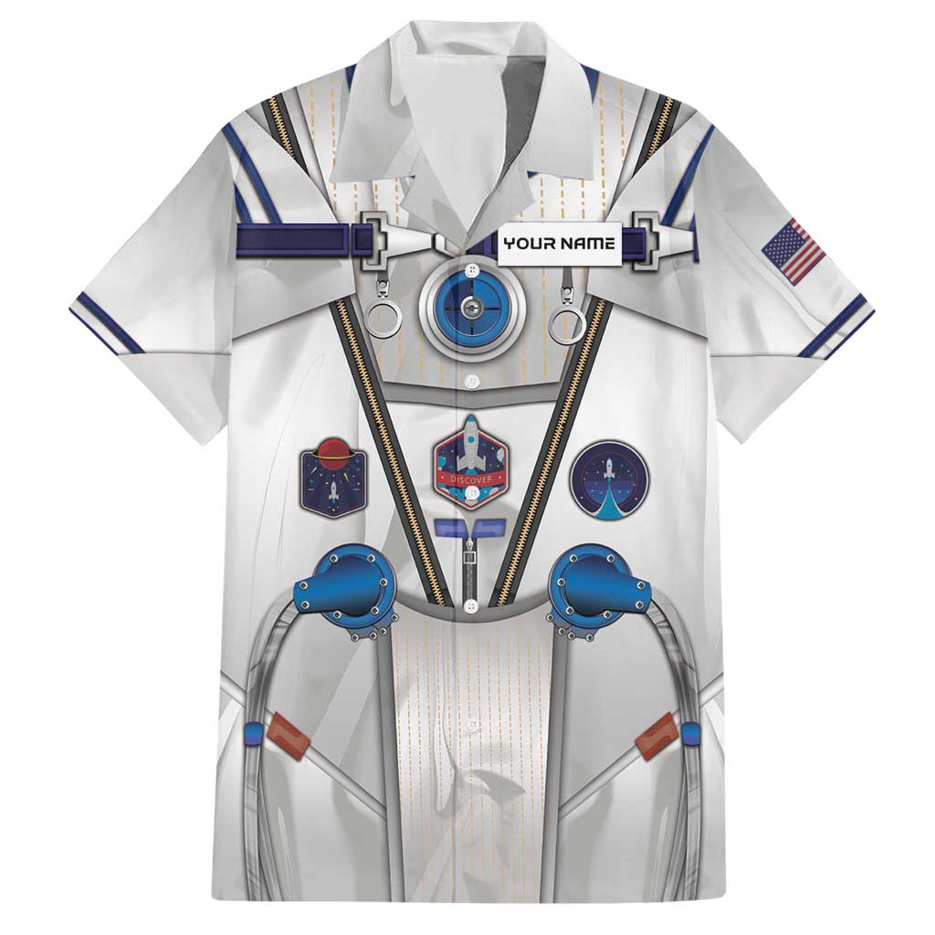 Personalized Astronaut Family Matching Short Sleeve Bodycon Dress and Hawaiian Shirt Space Diving Suit - Wonder Print Shop