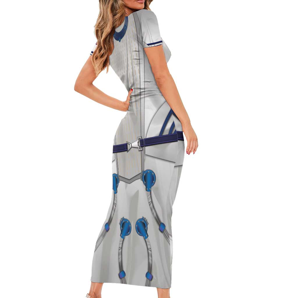 Personalized Astronaut Family Matching Short Sleeve Bodycon Dress and Hawaiian Shirt Space Diving Suit - Wonder Print Shop