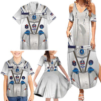 Personalized Astronaut Family Matching Summer Maxi Dress and Hawaiian Shirt Space Diving Suit - Wonder Print Shop