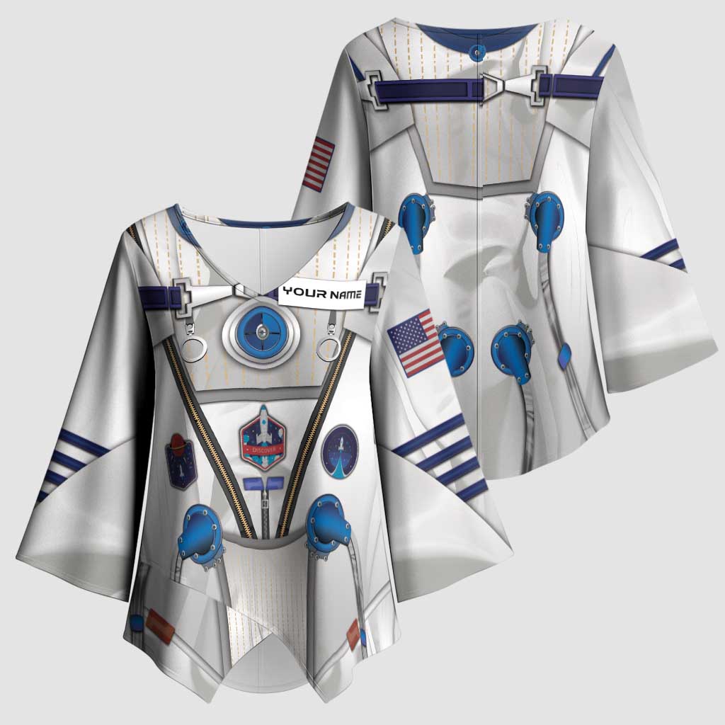 Personalized Astronaut Kimono Sleeve Blouse Space Diving Suit - Wonder Print Shop