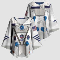 Personalized Astronaut Kimono Sleeve Blouse Space Diving Suit - Wonder Print Shop