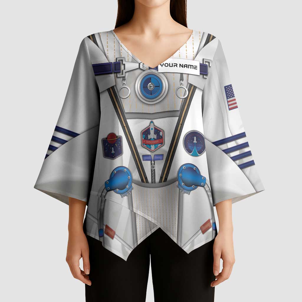 Personalized Astronaut Kimono Sleeve Blouse Space Diving Suit - Wonder Print Shop