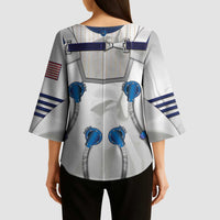 Personalized Astronaut Kimono Sleeve Blouse Space Diving Suit - Wonder Print Shop