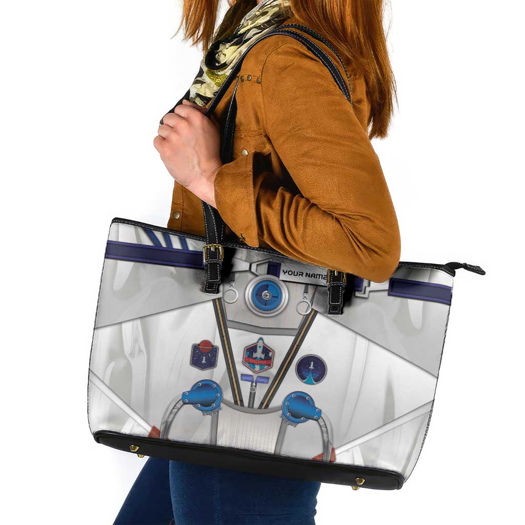 Personalized Astronaut Leather Tote Bag Space Diving Suit - Wonder Print Shop