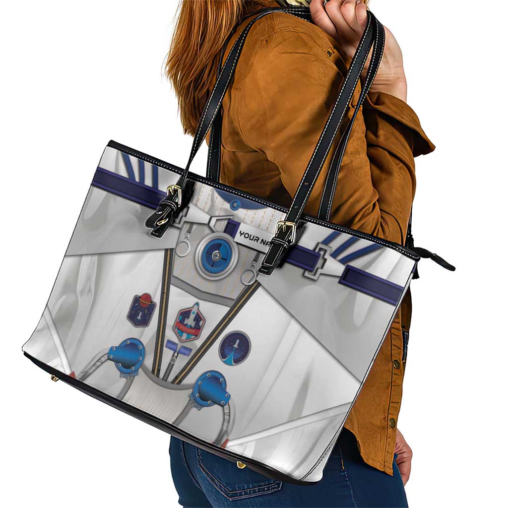 Personalized Astronaut Leather Tote Bag Space Diving Suit - Wonder Print Shop
