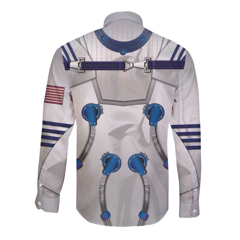 Personalized Astronaut Long Sleeve Button Shirt Space Diving Suit - Wonder Print Shop