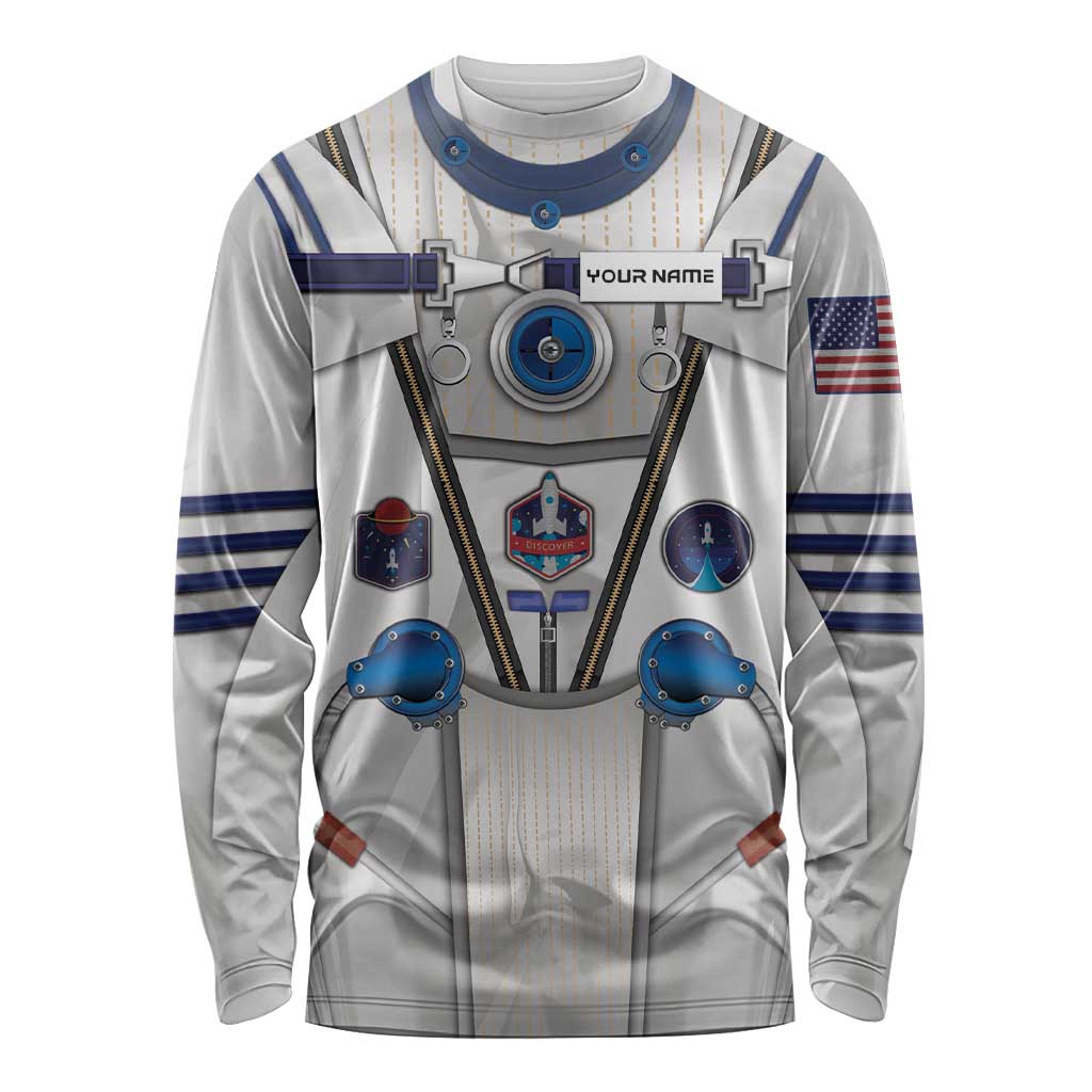 Personalized Astronaut Long Sleeve Shirt Space Diving Suit - Wonder Print Shop