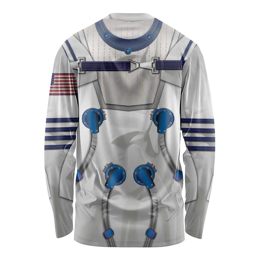 Personalized Astronaut Long Sleeve Shirt Space Diving Suit - Wonder Print Shop